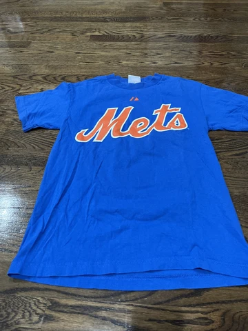 darryl strawberry Mets T-shirt size small ny majestic blue/orange MLB Cover