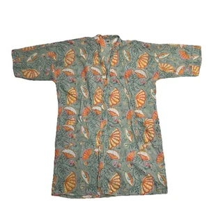 Brooklyn Designer 21 Tara 100% Algodón Floral Ligero Kimono Bata Mujer’s XL Top - Imagen 1 de 12