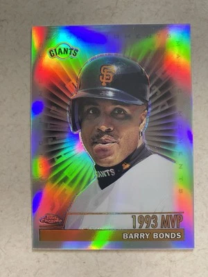 2000 Topps Chrome BARRY BONDS Giants Magic Moments 1993 MVP Refractor SP #476 - Image 1 of 2