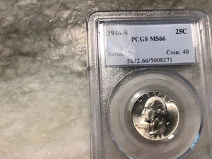 1946-S Silver Washington Quarter MS66 - Picture 1 of 2