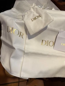 Dior Ciottolo Bianco Confezione Regalo 10" x 13" x 5,5",2 SACCHETTI POLVERE, LACCI SCARPE, CARTE, NASTRO, T - Foto 1 di 3