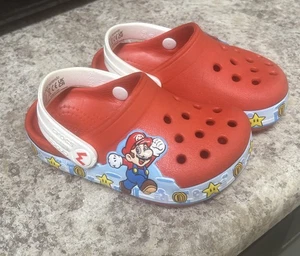 Crocs TODDLER Boys/Girls Super Mario Bros Red with Lights Size C 6 - Picture 1 of 6