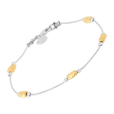 Nuevo Brazalete Silpada 'Cosecha Dorada' Plata de Ley y Latón, 7.5" Foto 1 de 4