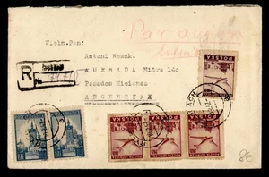 DR WHO 1947 POLONIA CORREO AÉREO REGISTRADO RYCHSACH A ARGENTINA M56739 - Imagen 1 de 2