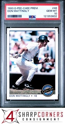 1993 O-PEE-CHEE PREMIER #46 DON MATTINGLY YANKEES PSA 10 - Image 1 of 3
