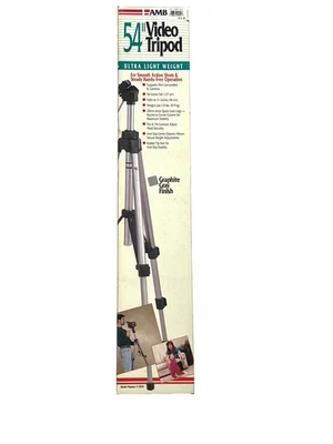 Ambico 54" Video Tripod Supports Camcorders & Cameras Light Weight V-0555 - Image 1 of 4