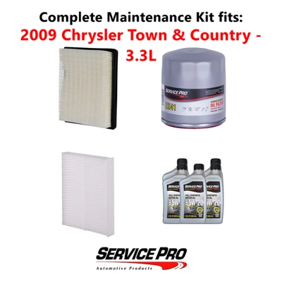 2009 Chrysler Town & Country 3.3L Complete Oil, Air & Cabin Filter Kit (5W-20) - Image 1 of 4