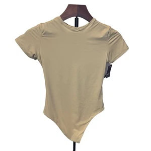 Auden Body Manga Corta Mujer Talla Pequeña Beige Elástico Tanga Suave Nuevo - Imagen 1 de 4