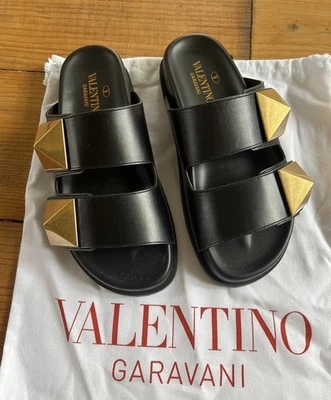 Sandalias de plataforma de cuero negras Rockstud VALENTINO GARAVANI talla 38,1/2 Foto 1 de 4