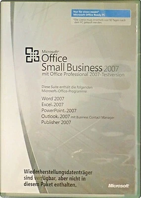 MS OFFICE 2007 Small Business Word Excel Outlook PowerPoint | Dauerlizenz | DE - Bild 1 von 4