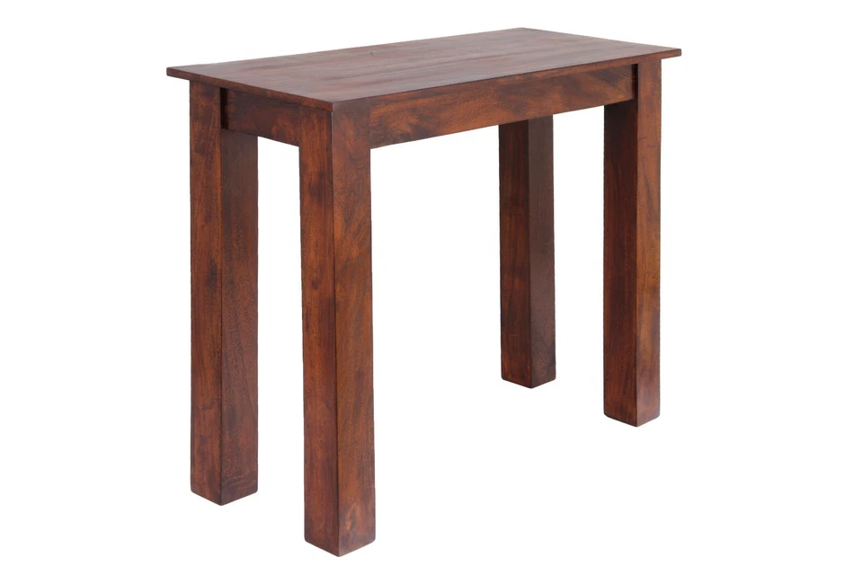 Console Side Hall Table Solid Acacia Rustic Antique Dark Oak Finish - Image 1 of 1