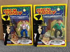 Dick Tracy Action Figures FLATTOP & THE TRAMP Playmates Toys Disney 1990 MOC