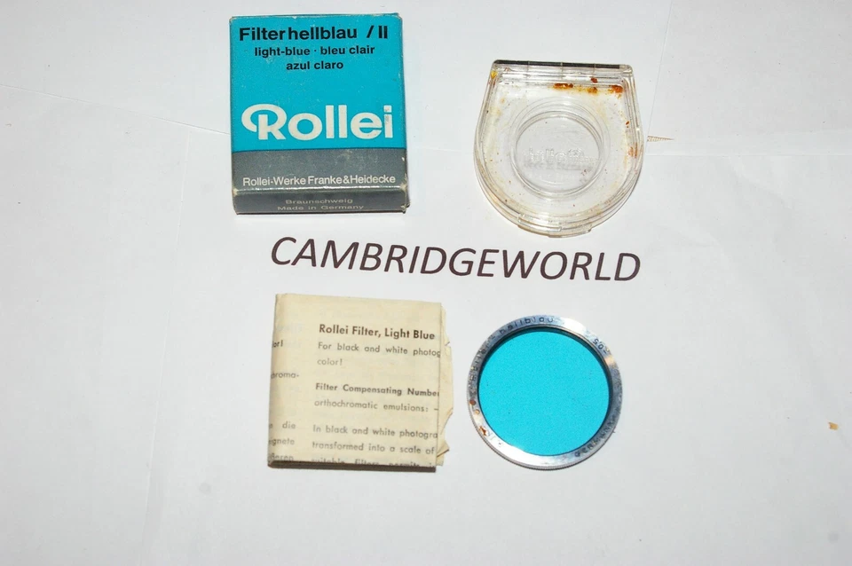 Rollei Rolleiflex Bay II light BLUE filter NEW  in the original factory box - Image 1 of 2