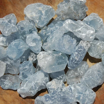 Raw Celestite Crystal Pieces, Rough Celestite Crystals - Image 1 of 4