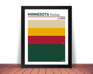 MINNESOTA Wild comparable Hockey Color Swatch Photo Picture 8x10 11x14 16x20 (w) - Picture 1 of 16