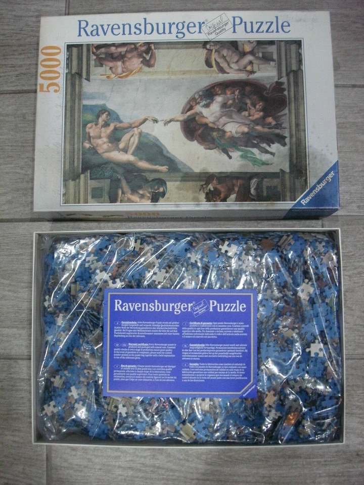 NEW Ravensburger Michelangelo Creation of  Adam 5000 Pc Puzzle - Image 1 of 4