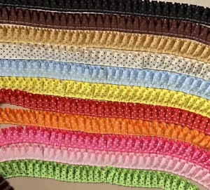 POLKA DOT RIPSBAND PLISSEE 22mm Breite x 5 Meter Länge. - Bild 1 von 12
