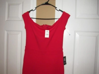 Nuevo con etiquetas Nuevo Mono EXPRESS Rojo Sólido Para Mujer XS Pierna Ancha Forrado Fluido 32" Ins LINDO Foto 1 de 4