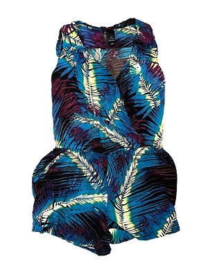 Pantalones Cortos Tropicales Vacaciones de Verano Sin Mangas Mameluco Talla Mediana Foto 1 de 4