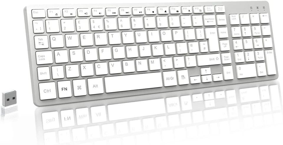 KF12 Wireless Keyboard, Ultra-Thin 2.4GHz USB Computer Keyboards, Compact Size U - Image 1 of 4