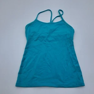Camiseta sin mangas Lululemon Power Y para mujer 6 verde azulado espalda deportiva pulóver sin mangas yoga - Imagen 1 de 9