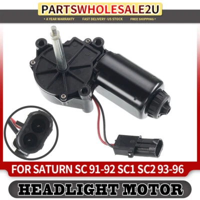 Motor de faro izquierdo con 2 pines para Saturn SC 91-92 SC1 SC2 93-96 cupé Foto 1 de 4