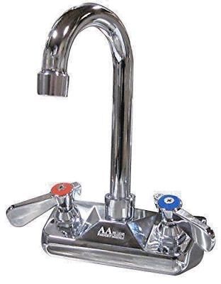 4  AA-410G Wall Mount Commercial Hand Sink Faucet With 3-1/2  Gooseneck Spout  • 76.86£