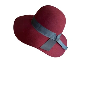 Genie By Eugenia Kim Mujer Lana Floppy Sombrero Granate Con Cinta Azul Talla Única - Imagen 1 de 6