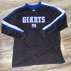 New York Giants Size XL NFL Apparel Grey Blue Trim Sleeves Blue and White - Picture 1 of 13