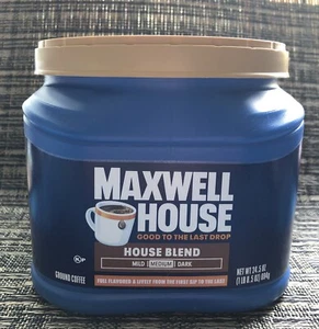 House Blend Medium Roast Ground Coffee 24.5 oz Canister Exp Nov 25 - Picture 1 of 3
