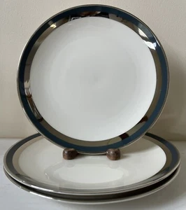 Set of 3 Vintage Gorham CONTESSA BLACK 8 1/2" Salad Plates - Picture 1 of 8
