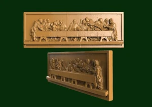 STL 3D Models LORD'S SUPPER 9 for CNC 3D Printer Engraver Carving Aspire Artcam - Picture 1 of 1