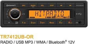 OpenBox VDO CONTINENTAL TR7412UB-OR PORSCHE MERCEDES 12v RADIO *ORANGE DISPLAY - Picture 1 of 10