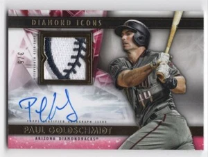 2019 Topps Diamond Icons Single-Player Autograph Patch Red Paul Goldschmidt Auto - Picture 1 of 2