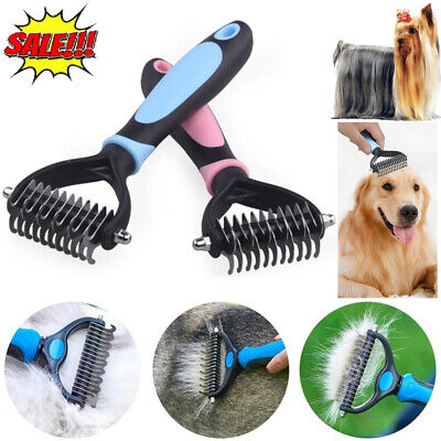Professional Pet Dog Cat Comb Brush Dematting Undercoat Grooming Comb Rake Tool⭐ • 5.39£