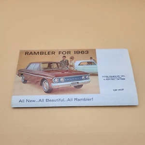 1963 AMERICAN MOTORS RAMBLER AUTOMOBILE CAR ADVERTISING SALES BROCHURE VINTAGE - Picture 1 of 2