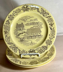 3 Royal China Bucks County 10" Dinner Plates - Picture 1 of 2