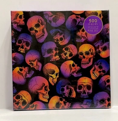 PUZZLE CALAVERA CIELO ROSA FIESTA 500 PIEZAS 20 X 20 HALLOWEEN 2022 PRECINTADO NUEVO Foto 1 de 4