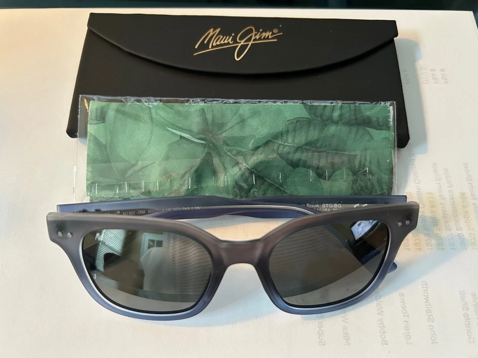 Maui Jim 822-06M, Grey Shore Break MT Trans Blue Grey Fade con TriFold - ¡NUEVO! Foto 1 de 2