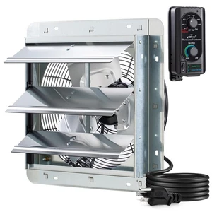 12" Wall Mounted Exhaust Fan with Thermostat & Variable Speed, 960 CFM - Picture 1 of 7