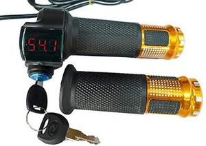 24V/36V/48V bici elettrica Throttle Grip Scooter elettrico batteria tensione LED - Foto 1 di 12