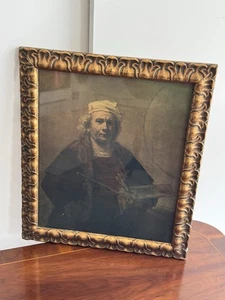 Print Rembrandt Self Portrait Old Vintage - Picture 1 of 8