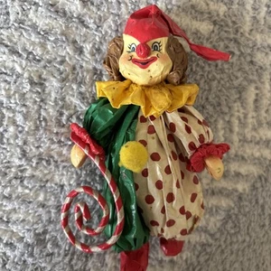 Vintage Rare Find Paper Mache Clown Adorable  - Picture 1 of 4