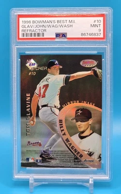 Billy Wagner / Glavine / Johnson 1996 Bowman's Best Mirror Image Refractor PSA 9 - Imagem 1 de 2