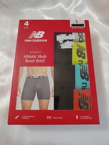 New Balance 4 Pack Men’s Underwear Performance Mesh Boxer Brief Size L 36"-38" - Picture 1 of 14