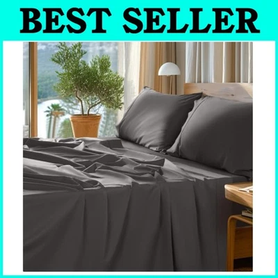 Sábanas de satén para hotel de 5 estrellas - 100 % algodón, gris oscuro Foto 1 de 4