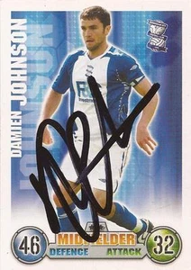 DAMIEN JOHNSON SIGNED BIRMINGHAM 2007/2008 MATCH ATTAX TRADING CARD+COA - Picture 1 of 1
