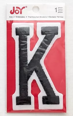 K Letterman Jacket Iron On Letter Initial Embroidered Embroidery Sewing Supplies - Image 1 of 3