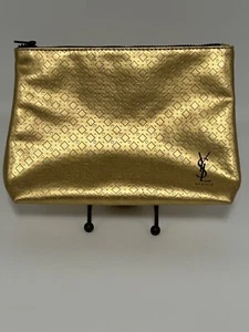 Yves Saint Laurent YSL Beauty Bag - Gold Cosmetic Beauty Bag 9in x 6.5in - Picture 1 of 4