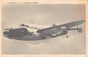 Royal Air Force Kampfflugzeug Lockheed B-14 Hudson Bomber Vintage 1930er Postkarte - Bild 1 von 2